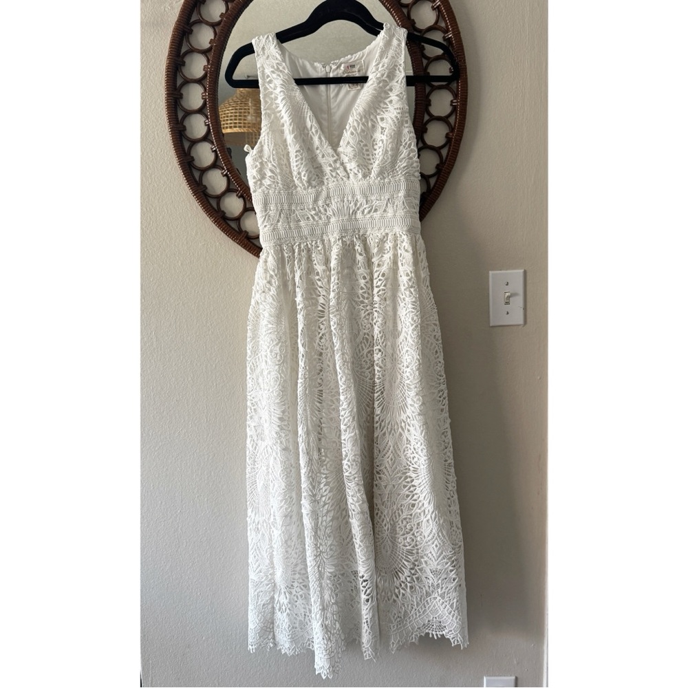 Shoshana midi length eyelet dress size 2